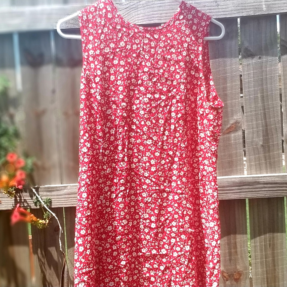 Retro Style Flower Print Dress